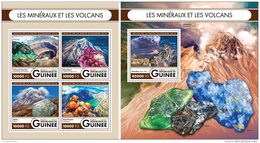 GUINEA REP. 2016 ** Volcanoes Vulkane Volcans Minerals M/S+S/S - OFFICIAL ISSUE - A1644 - Volcanos