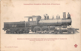 -  Les Locomotives Etrangères - Etats-Unis D'Amérique - Machine Du Détroit And Maekinaek Railway - Equipment