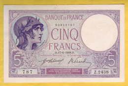 BILLET FRANCAIS - 5 Francs Violet 17-6-1918 SUP - 5 F 1917-1940 ''Violet''