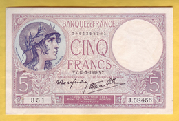 BILLET FRANCAIS - 5 Francs Violet 13-7-1939 SUP+ - 5 F 1917-1940 ''Violet''