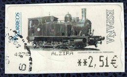 Espagne Vignette Locomotora Locomotive Chemins De Fer Sur Fragment Musée Ferrocarril - Variedades & Curiosidades