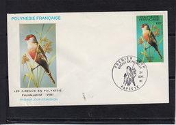 POLYNESIE FRANCAISE 1er JOUR PAPEETE Le 24 Sept 81 " Les Oiseaux En POLYNESIE " - Covers & Documents