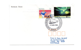 ENVELOPPE POLAIRE DU 12/11/1991  MAWSON BASE - Briefe U. Dokumente