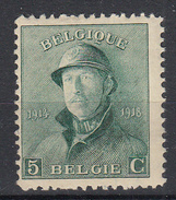 BELGIË - OBP - 1919 - Nr 167 - MH* - 1919-1920  Re Con Casco