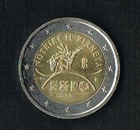 34 - Italia Moneta 2 Euro Commemorativa EXPO Milano 2015 Circolata - Gedenkmünzen