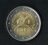 34 - Italia Moneta 2 Euro Commemorativa EXPO Milano 2015 Circolata - Commémoratives