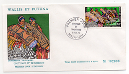 WALLIS ET FUTUNA - ENVELOPPE 1er JOUR - FDC - COUTUMES ET TRADITIONS - ORNEMENTS COUTUMIERS - 1978 - - FDC