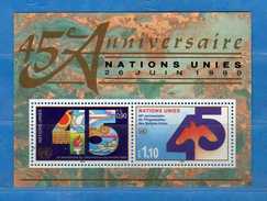 (5) 1990- BF.11**- NAZIONI UNITE- Ufficio Di Ginevra.  45° Anniversario Delle Nazioni Unite.  MNH.   Come Scansione  (N) - Blocs-feuillets