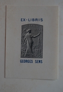 Ex-libris Illustré, XXème - Georges SENS - Académie D'Arras - Exlibris