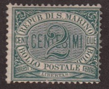 San Marino 1877 First Issued Stamp, Mint Mounted, See Note, Sc# 1 - Neufs