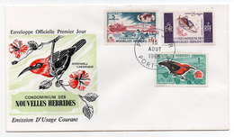 NOUVELLES-HEBRIDES - ENVELOPPE 1er JOUR - FDC - TIMBRES-POSTE D'USAGE COURANT - 1966 - - FDC