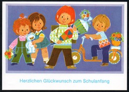 8972 - Alte Glückwunschkarte DDR 1981 - Schulanfang - Ohne Adresseinteilung - Primero Día De Escuela