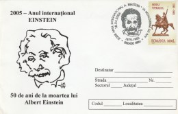 #BV6503 ALBERT EINSTEIN,SCIENCE,SPECIAL COVER WITH STAMPS, OBLITERATION CONCORDANTE,2005,ROMANIA. - Albert Einstein