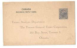 Canada Scott # UX61a Type 9 With Period After Card - 1903-1954 Könige