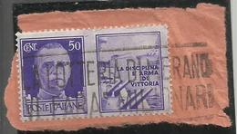 ITALIA REGNO ITALY KINGDOM 1942 PROPAGANDA DI GUERRA WAR PROMOTION CENT. 50 I TIPO USATO USED OBLITERE' - Propagande De Guerre