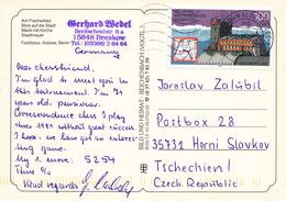 L2180 - BRD (2000) Fürstenwalde. Spree 1 (postcard: Beeskow); Tariff 100 Pf.; Stamp: 100 Years Weather Station Zugspitze - Climate & Meteorology