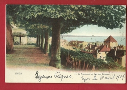 PRE-13 Nyon Promenade Du Ban Des Zangues. Cachet 1909 - Nyon