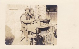 'Native Cooks' Asian Men Prepare Food Unknown Location, C1910s/20s Vintage Real Photo Postcard - Asien