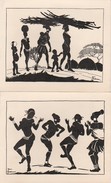 LOT DE 2 CARTES DE VOEUX - SCENES AFRICAINES - Nieuwjaar