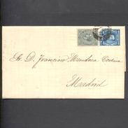 SPAIN 1877 ENTIRE LETTER TO MADRID INLAND MAIL - Covers & Documents