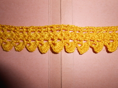 6 Mètres Galon Jaune Tricoté Au Crochet - Laces & Cloth