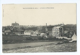 1414 - Saulnières - L'Usine Et Panorama - Usine Paire Blanc 5c - Circulée Pour Boucherie Delahaye Dreux Tampon OR - Sonstige & Ohne Zuordnung
