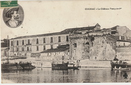 Cognac Le Chateau François 1 Er  Cachet Train Angouleme à Saintes - Cognac