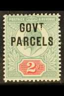 OFFICIALS 1902 2d Yellowish Green And Carmine Red, Ed VII,  "GOVT PARCELS", SG O75, Mint. Gum Bend At Top... - Unclassified