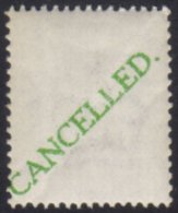 CROWN WATERMARKED PAPER OVERPRINTED "CANCELLED" Blank Perforated Stamp, With Full Crown Watermark, Overprinted... - Sin Clasificación