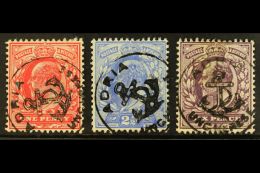1902-10 1d, 2½d & 6d Values, Each Cancelled By A Superb & Spectacular "ADRIA / UNGHERESE" Circular... - Unclassified