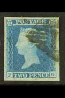 1841 2d Blue 'FG' Plate 4, SG 14, Used With 4 Huge Neat Margins & Clear Profile. A Beauty.  For More Images,... - Otros & Sin Clasificación