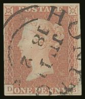 1841 "WESSEX" TOWN DATE STAMP 1d Red, With Large Part "HONITON" June 1842 Cds SG Spec B1va, Stamp With 3½... - Other & Unclassified