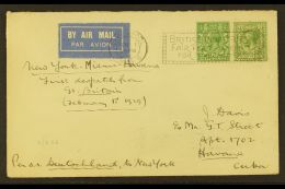 1929 FIRST AIRMAIL ACCEPTANCE TO CUBA. (1 Feb) Cover Endorsed 'Per S.S. Deutschland, To New York', Bearing Stamps... - Other & Unclassified