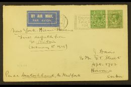 1929 FIRST AIRMAIL ACCEPTANCE TO CUBA. (1 Feb) Cover Endorsed 'Per S.S. Deutschland, To New York', Bearing Stamps... - Sonstige & Ohne Zuordnung