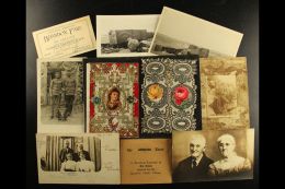 BOX OF EPHEMERA Allsorts Including Old Photographs (a Few With Postcard Backs); Greetings Cards Including Old... - Otros & Sin Clasificación