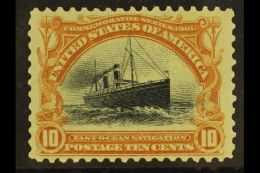 1901 10c Yellow Brown And Black Ocean Liner, Sc 299, Very Fine NHM. For More Images, Please Visit... - Andere & Zonder Classificatie