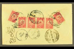 USED IN IRAQ 1908 Cover Addressed In Arabic To Bushire (Persia), Bearing 1908 20pa (x6) On Reverse Tied By "NEDJEF... - Otros & Sin Clasificación