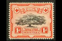 1942-49 1d Black & Scarlet "lopped Branch" Variety, SG 75a, Fine Mint For More Images, Please Visit... - Tonga (...-1970)