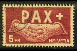 1945 5fr Red-brown On Buff Peace "Clasped Hands", Michel 458, Very Fine Used. For More Images, Please Visit... - Otros & Sin Clasificación