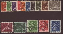 1924 UPU 50th Anniversary Complete Set (Facit 211/25, Mi 159/73, SG 161/75) Fine Cds Used. (15 Stamps) For More... - Sonstige & Ohne Zuordnung