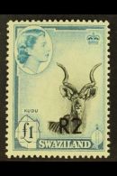 1961 R2 On £1, Type II Surcharge At Bottom, SG 77b, Never Hinged Mint. For More Images, Please Visit... - Swaziland (...-1967)