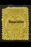 1889-90 2d Olive-bistre, Perf 12½ X 12 Overprinted, Variety "Swazielan" SG 2b, An Unused Example With A... - Swaziland (...-1967)