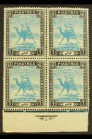 1921-23 6pi Greenish Blue & Black (Chalk Paper), SG 45b, Never Hinged Mint Marginal Block Of 4. For More... - Sudan (...-1951)