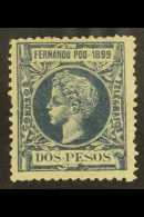 FERNANDO PO 1899 2p Indigo Top Value, SG 85, Mint, Tiny Cut At Right. For More Images, Please Visit... - Andere & Zonder Classificatie