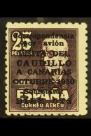 1950 10c On 25p Air Caudillo's Visit To The Canary Islands, SG 1151, Fresh Mint But With Tiny Hinge Thin. Cat... - Autres & Non Classés