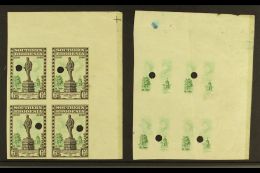 1940 6d Chocolate And Green BSAC Golden Jubilee IMPERFORATE PROOF BLOCK OF FOUR In The Issued Colours Each With A... - Südrhodesien (...-1964)