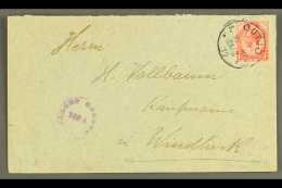1919 (25 Mar) Env To Windhuk Bearing 1d Union Tied By Fine "OUTJO" Cds Cancel, Putzel Type 5, With Small Violet... - África Del Sudoeste (1923-1990)