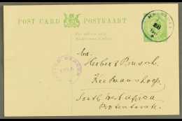 1917 (28 Jul) ½d Union Postal Card To Keetmanshoop Cancelled By A Very Fine "HATSAMAS" Blue- Grey Rubber... - Südwestafrika (1923-1990)