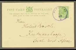 1916 (20 Oct) ½d Union Postal Card To Keetmanshoop Cancelled By Superb "NAMUTONI" Rubber Cds In Violet,... - Südwestafrika (1923-1990)