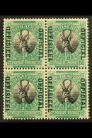 OFFICIAL VARIETY 1929-31 ½d Block Of 4, Upper Pair With Broken "I" In "OFFICIAL" And Lower Pair With... - Non Classés
